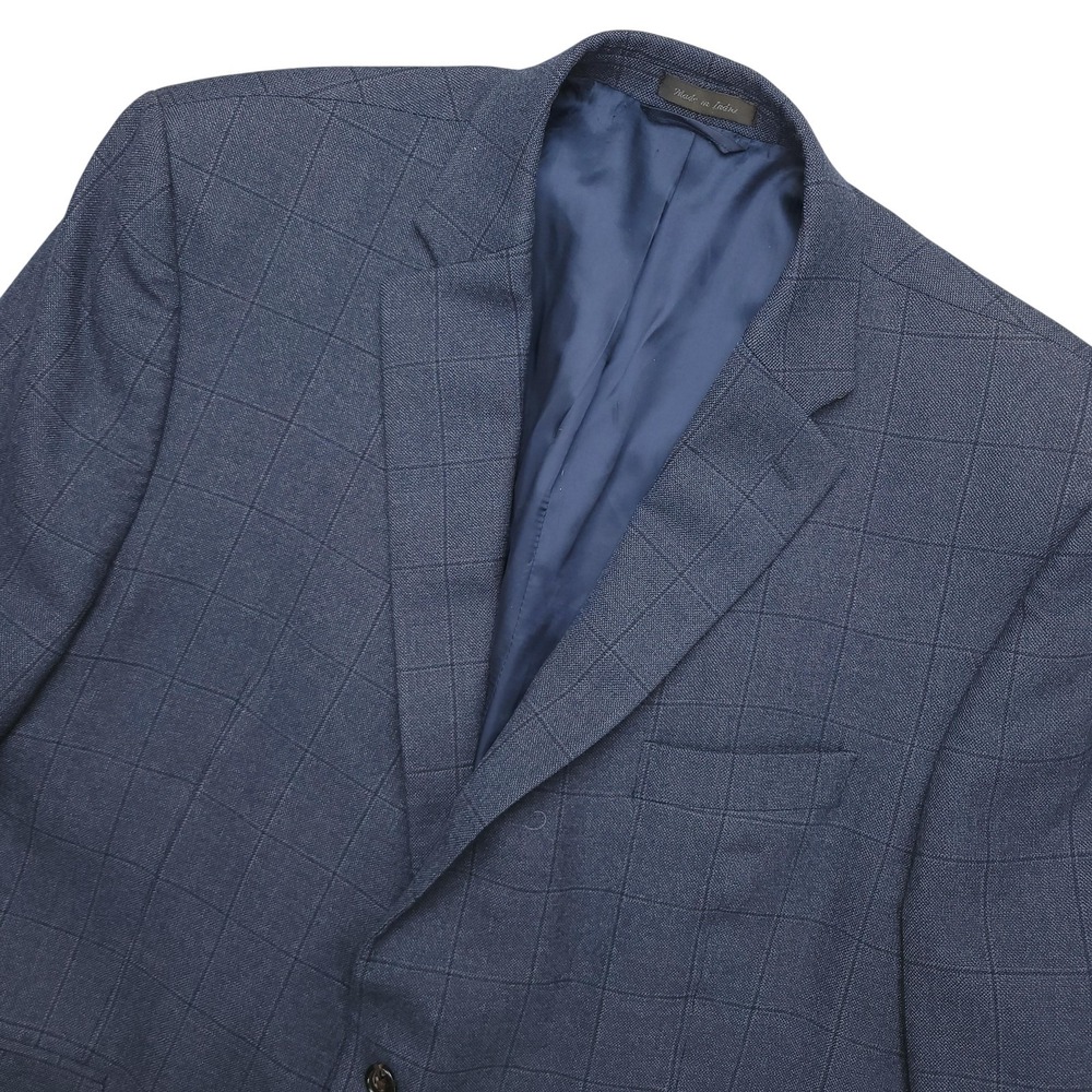 Lauren Ralph Lauren Blazer Mens 48R Blue Check Wool Tweed‎ Sport Coat Jacket